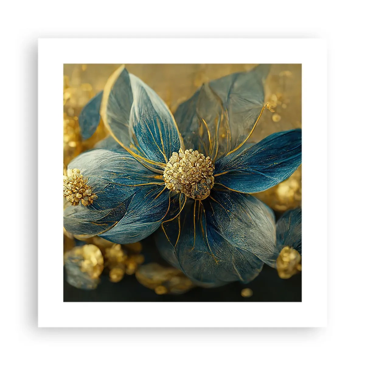 Poster - Blossoming in Gold - 40x40 cm