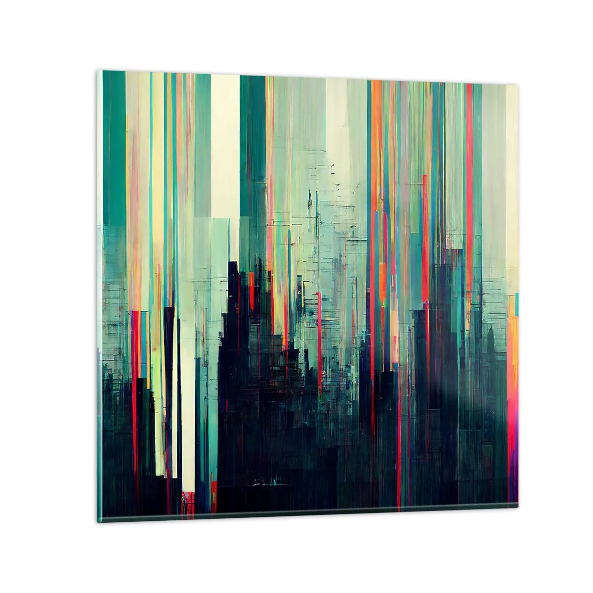 Glass picture - Futuristic City - 30x30 cm