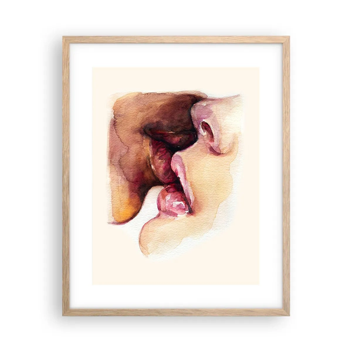 Poster in light oak frame - Like Night and Day, Earth and Heaven - 40x50 cm