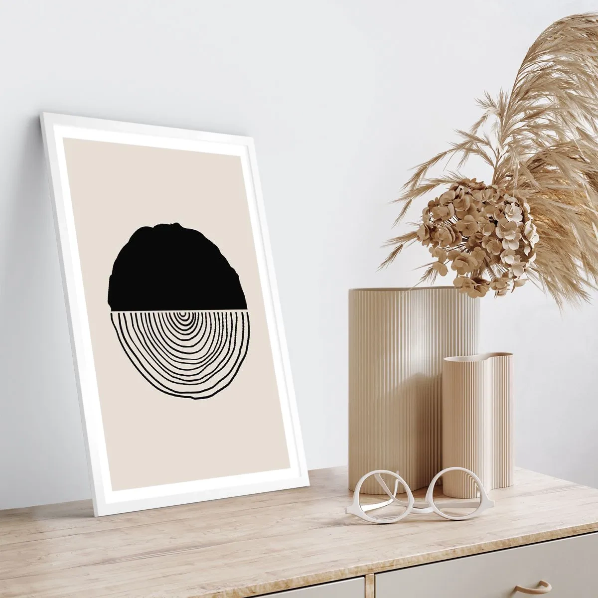 Poster in white frmae - Half-half - 30x40 cm