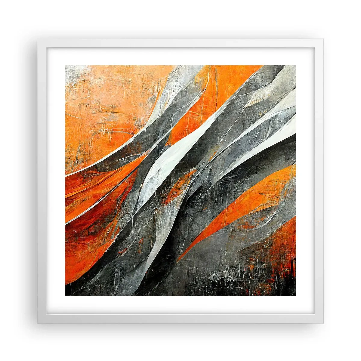 Poster in white frmae - Heat and Coolness - 50x50 cm