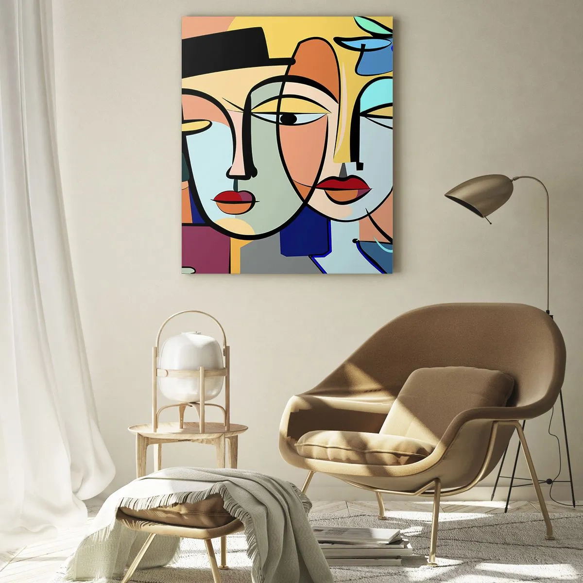 Glass picture - Rendez-vous Picasso Style - 80x120 cm