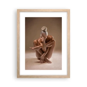 Poster in light oak frame - Unity of Body and Spirit - 30x40 cm