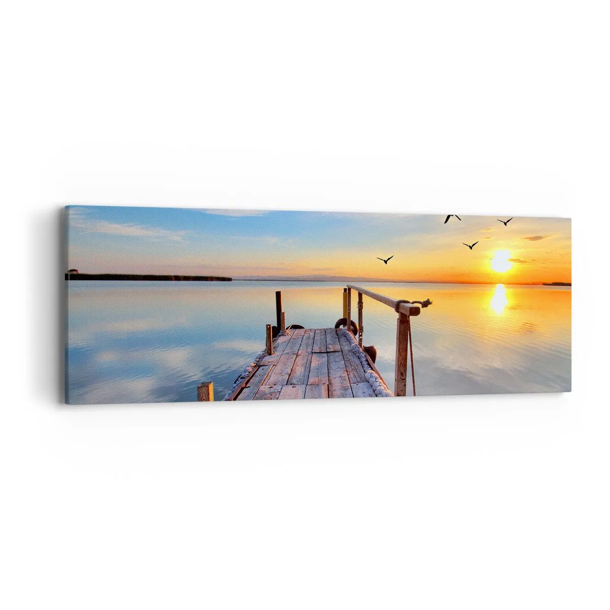 Canvas picture - Walk towards the Sun - 90x30 cm