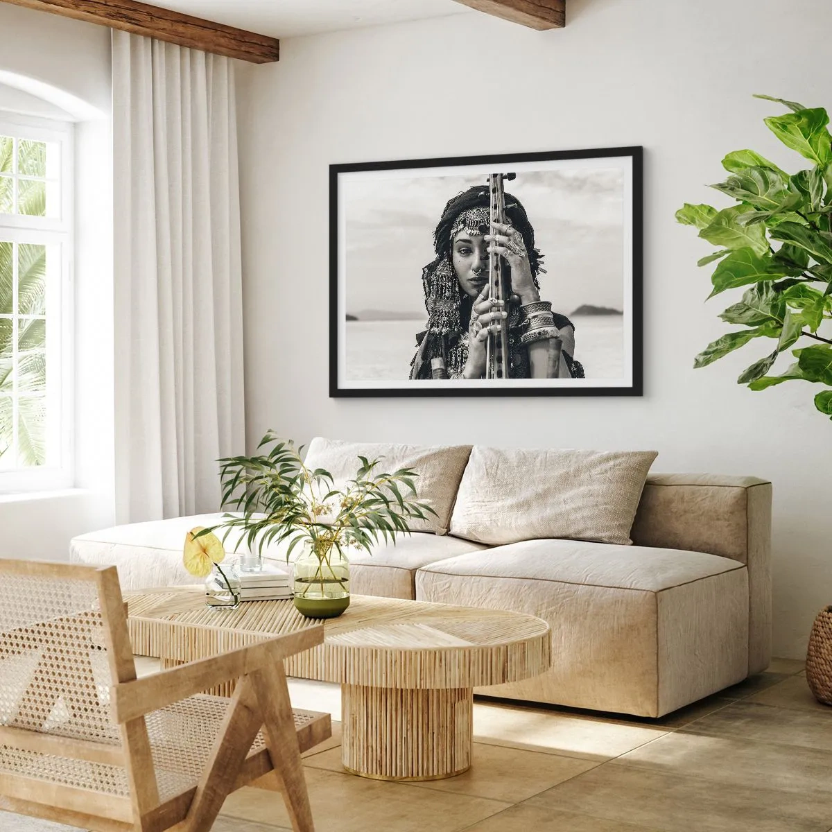 Poster in black frame - Only Music of the Orient - 100x70 cm