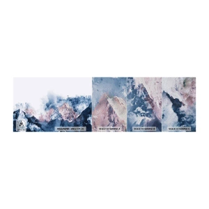 Photo Wallpaper Sample Premium Sand - Those Summits! - Abstraction, Piece, Mountains - 100x30 cm