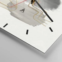 Clock face with lines