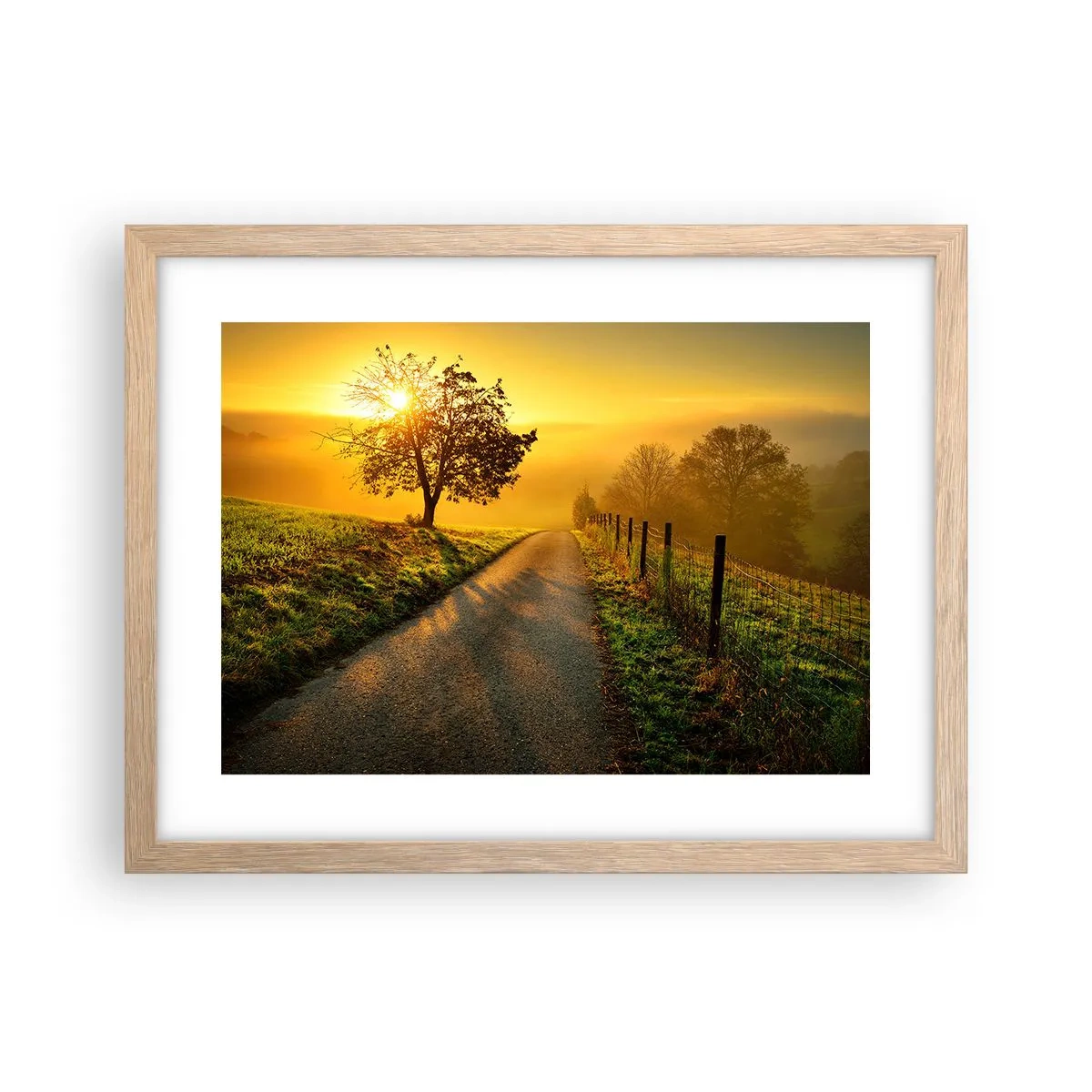 Poster in light oak frame - Honey Afternoon - 40x30 cm