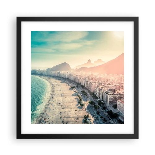 Poster in black frame - Eternal Holiday in Rio - 40x40 cm