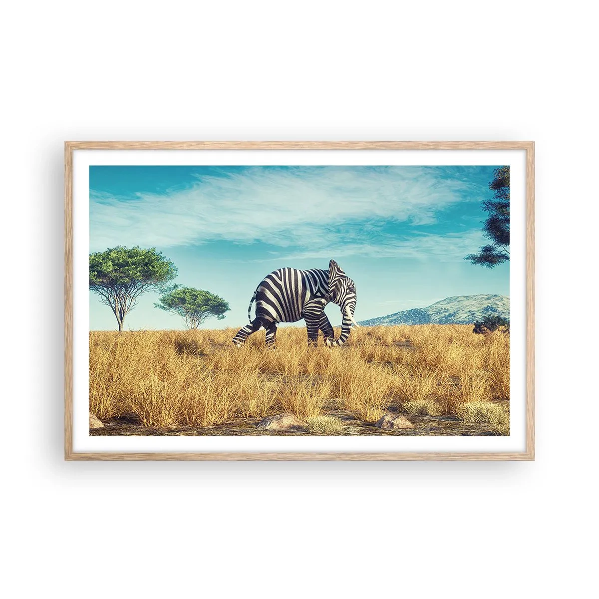 Poster in light oak frame - Greyness Is Not In Fashion - 91x61 cm