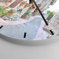 Clock face with lines