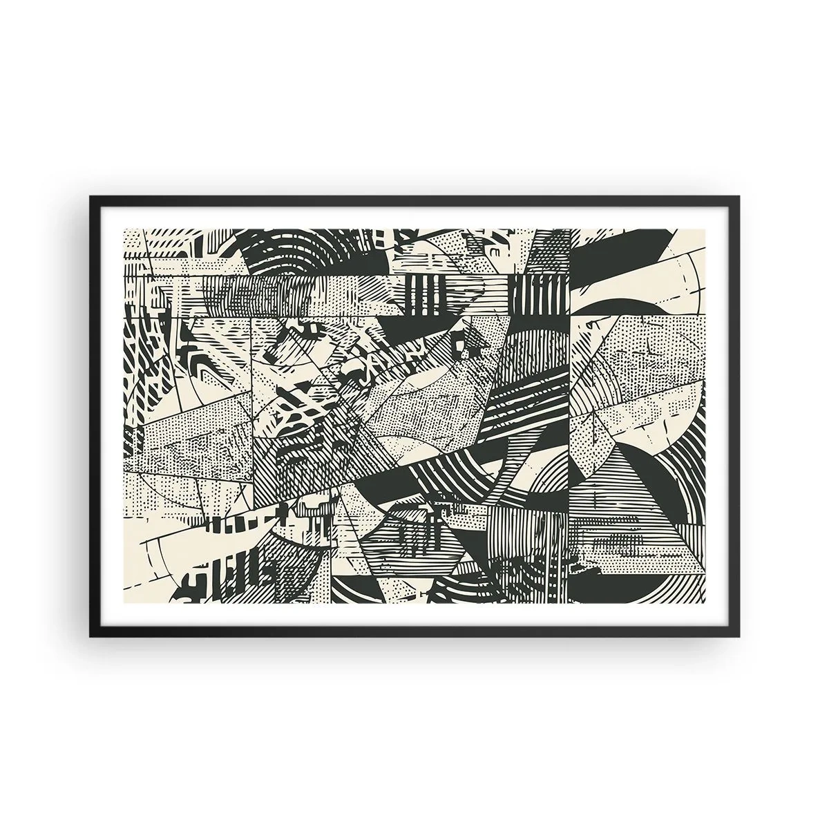 Poster in black frame - Dynamics of Contemporaneity - 91x61 cm