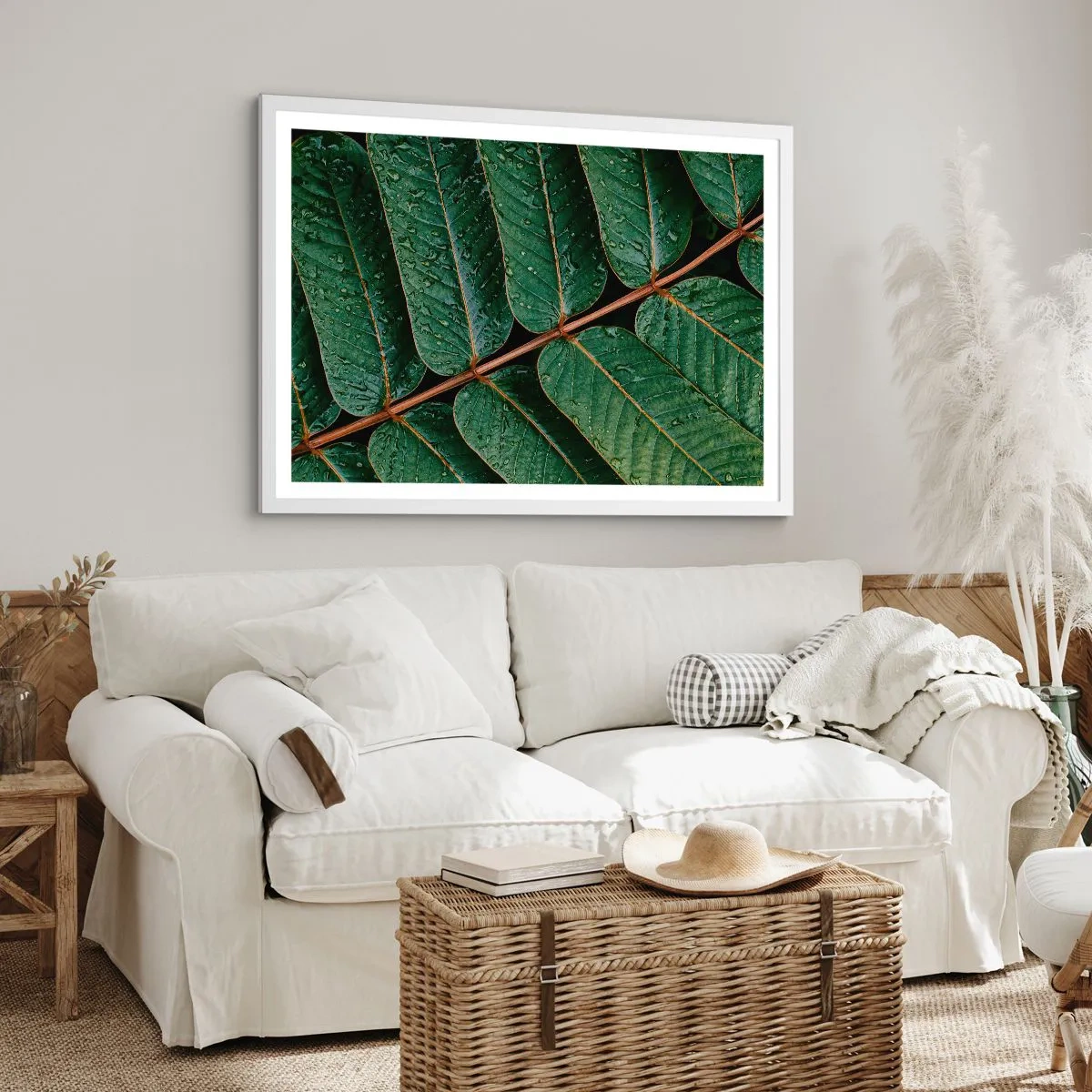 Poster in white frmae - In Green Rhythm - 70x50 cm