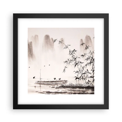 Poster in black frame - Quiet As a Rice Field - 30x30 cm