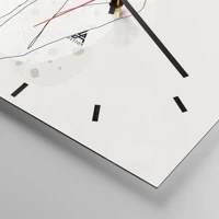 Clock face with lines