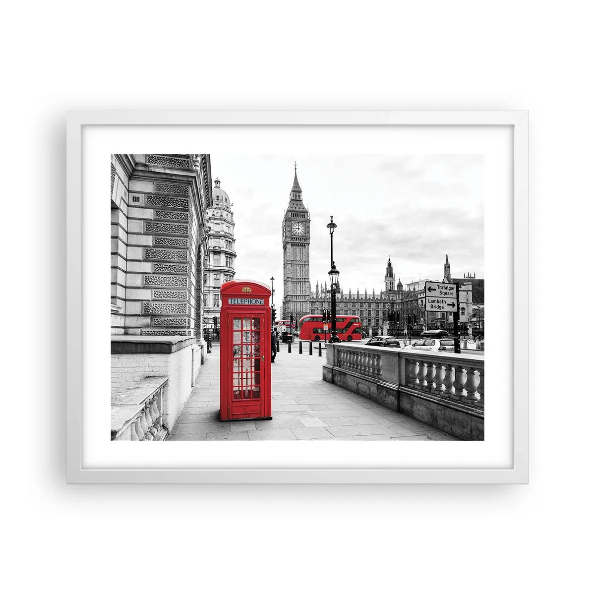 Poster in white frmae - Undoubtedly London - 50x40 cm