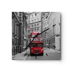 Wall clock - Clock on glass - Routine Doesn't Have to Be Grey - 40x40 cm