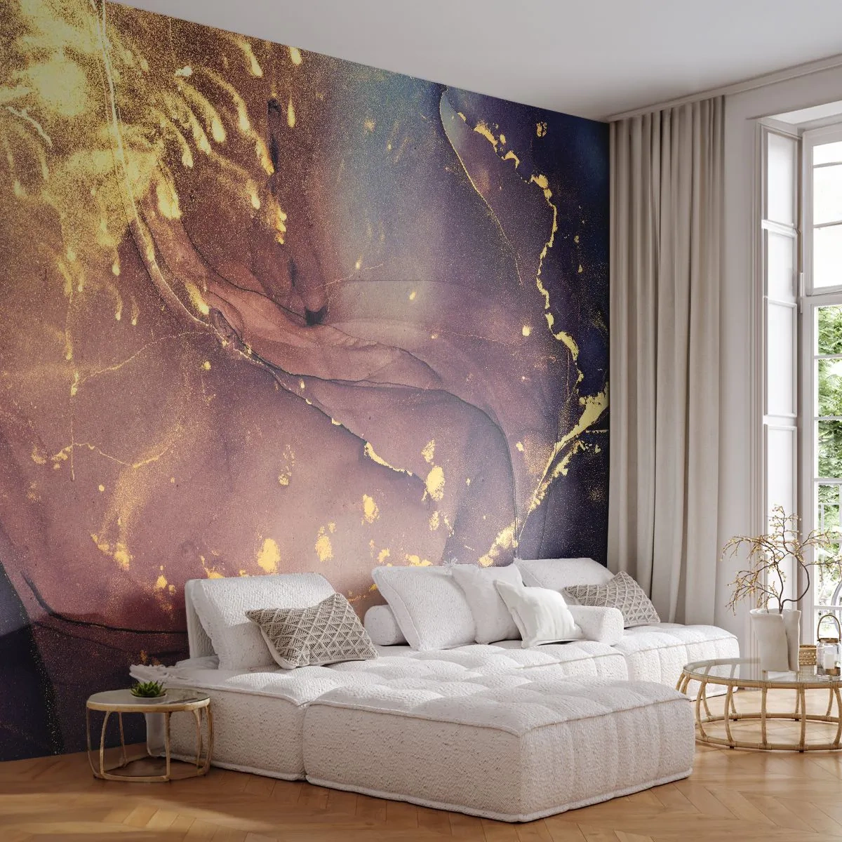 Photo Wallpaper Premium Canvas - Matter and Spirit - Abstraction, Piece, Modern Pattern - 250x175 cm