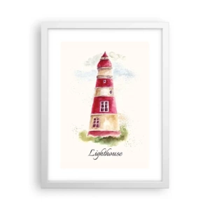 Poster in white frmae - Around It the Weather Is Always Nice - 30x40 cm