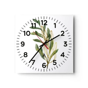 Wall clock - Clock on glass - All that Is Good - 40x40 cm