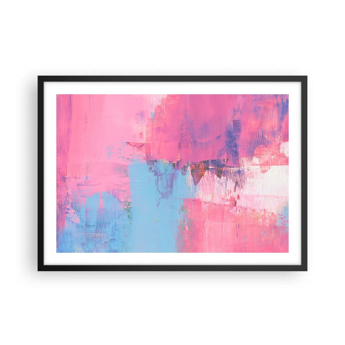Poster in black frame - Pink, Blue and a Pinch of Light - 70x50 cm