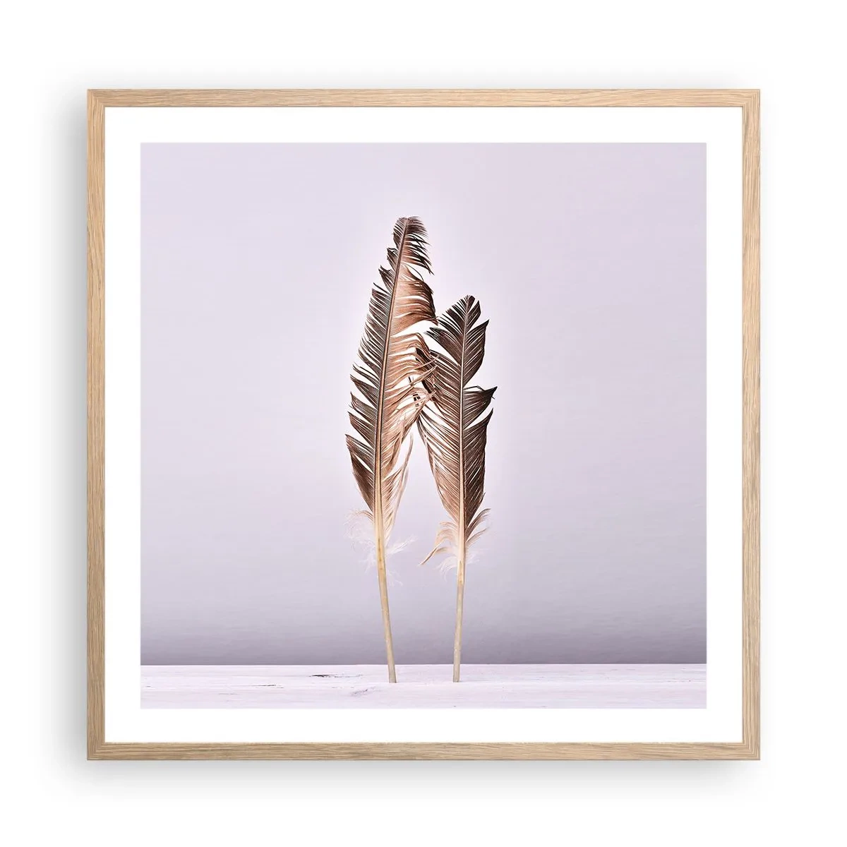 Poster in light oak frame - Against Nothingness - 60x60 cm