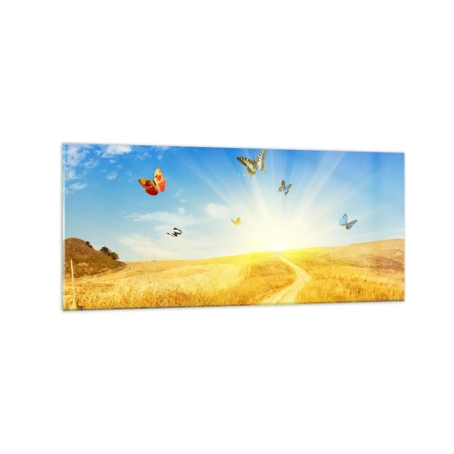Glass picture - How Can You Not Love the Summer? - 120x50 cm