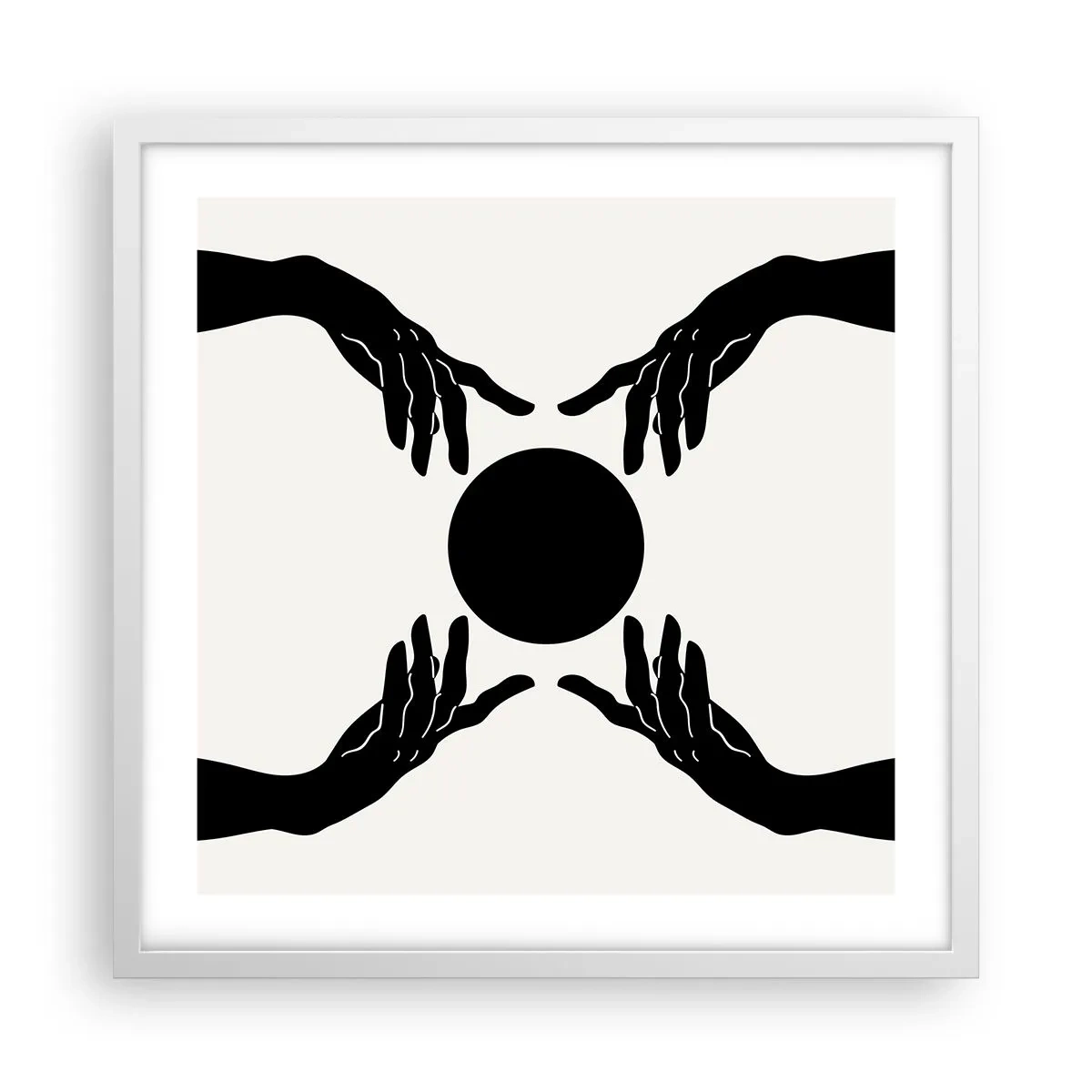 Poster in white frmae - Secret Sign - 50x50 cm