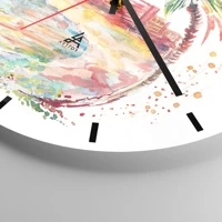 Clock face with lines