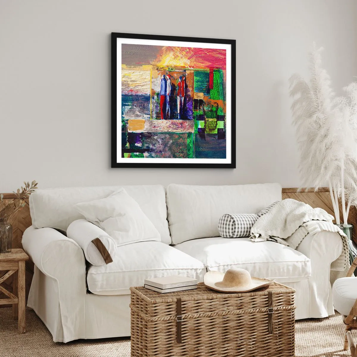Poster in black frame - Relations and Emotions - 40x40 cm