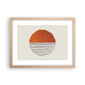 Poster in light oak frame - In Japanese Style - 40x30 cm