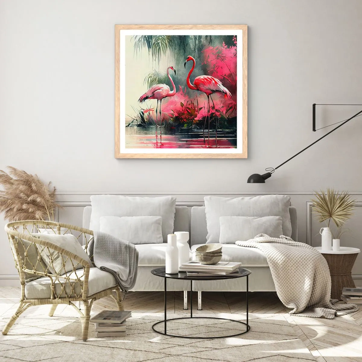 Poster in light oak frame - Class of Natural Charm - 40x40 cm