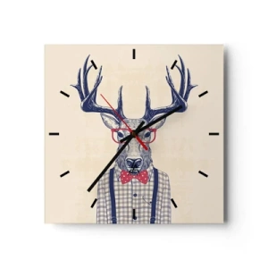 Wall clock - Clock on glass - Fun Extravagance - 30x30 cm