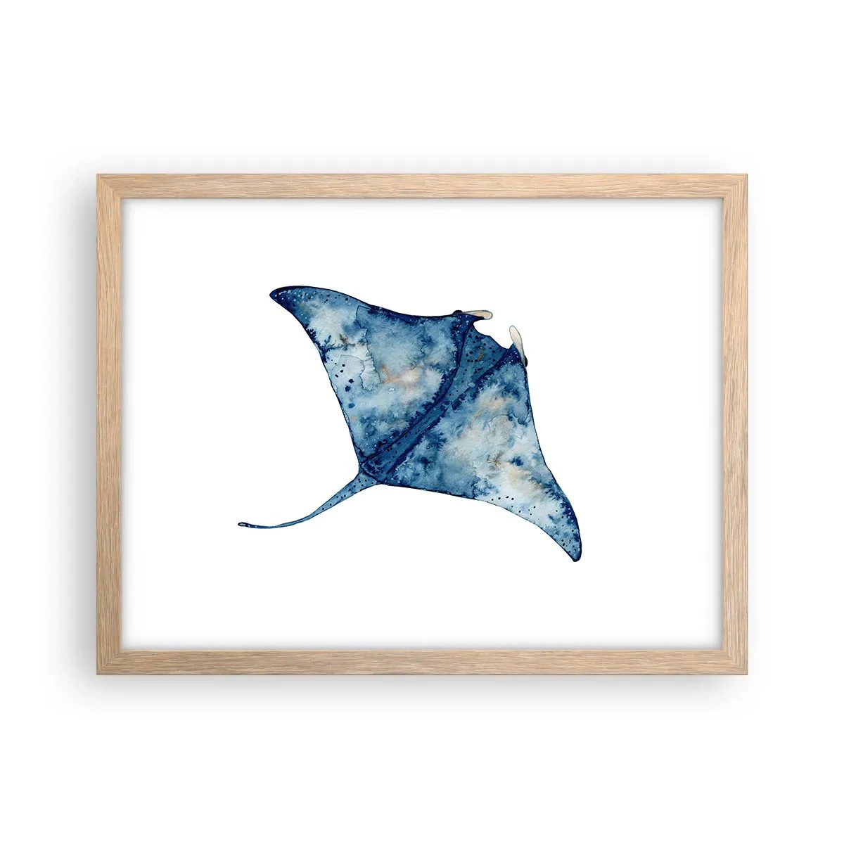 Poster in light oak frame - Life In Blue - 40x30 cm