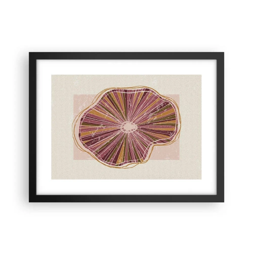 Poster in black frame - Radial Abstract - 40x30 cm