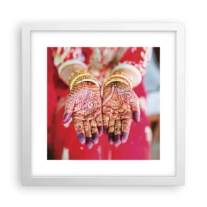 Poster in white frmae - Readt to Catch Happiness - 30x30 cm
