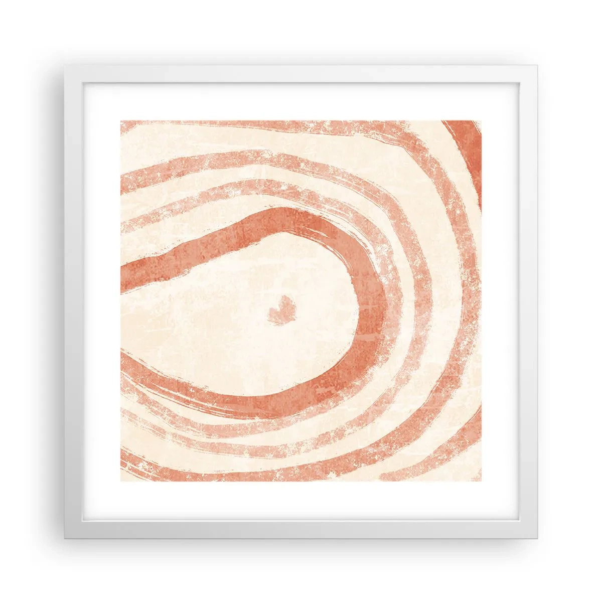 Poster in white frmae - Coral Circles - Composition - 40x40 cm