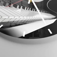 Clock face with lines