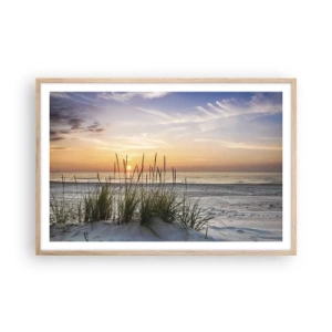Poster in light oak frame - Look, Think, Feel - 91x61 cm