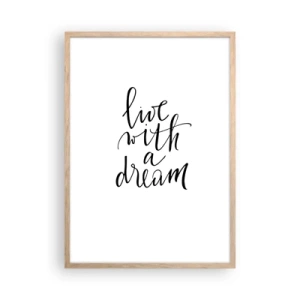 Poster in light oak frame - Of Course - 50x70 cm