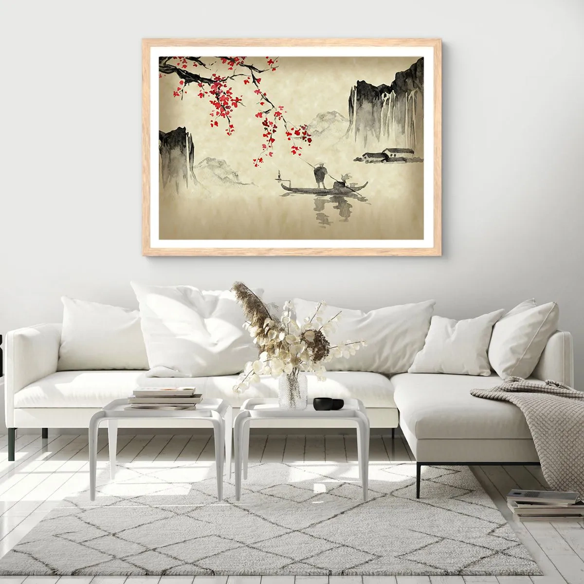 Poster in light oak frame - In Cherry Blossom Country - 40x30 cm