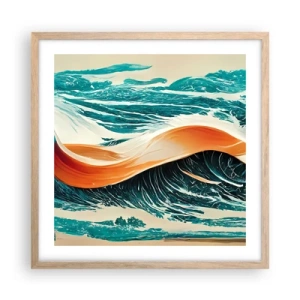 Poster in light oak frame - Surfer's Dream - 50x50 cm