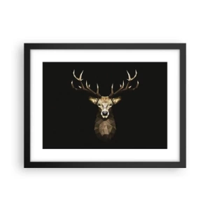 Poster in black frame - Cubist Deer - 40x30 cm