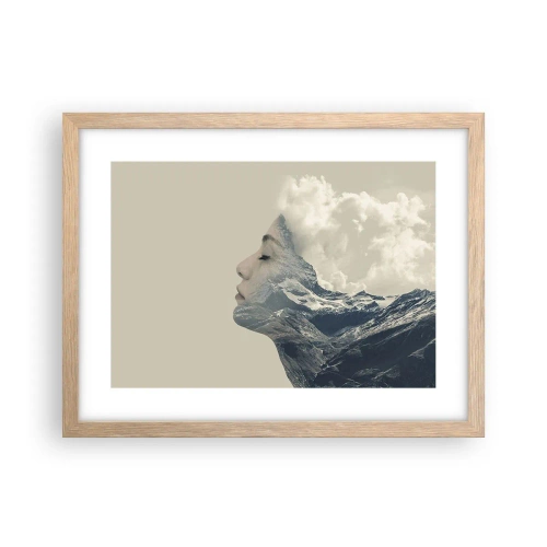 Poster in light oak frame - Beauty of Elements - 40x30 cm