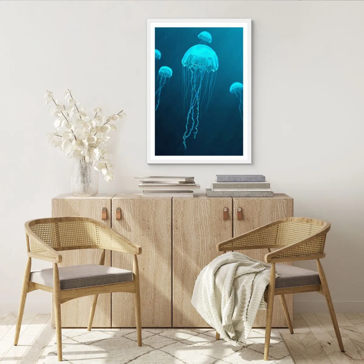 Poster in white frmae - Ocean Dance - 61x91 cm