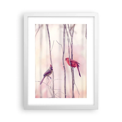 Poster in white frmae - Tale of a Pink Forest - 30x40 cm