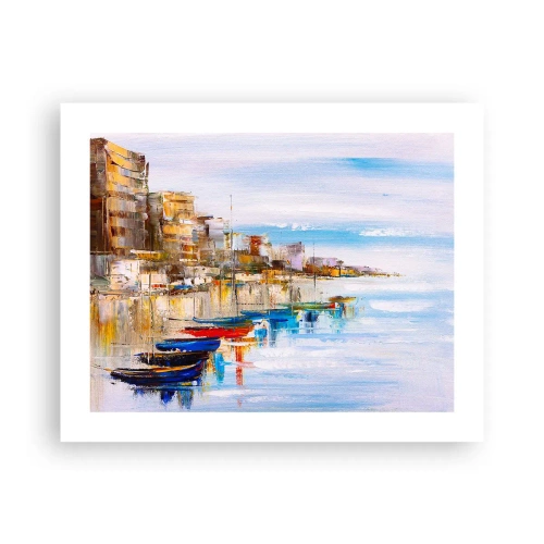 Poster - Multicolour Town Marina - 50x40 cm