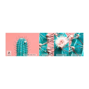 Photo Wallpaper Sample Self-Adhesive Deluxe Sticker - Just Look - Cactus, Pastel, Minimalism - 100x30 cm