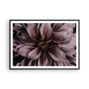 Poster in black frame - Flowery Heart - 100x70 cm