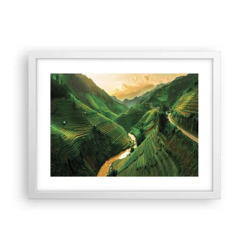 Poster in white frmae - Vietnamese Valley - 40x30 cm